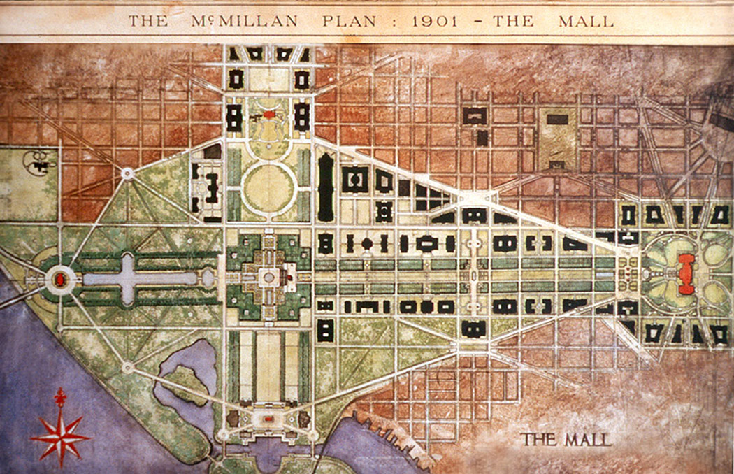The McMillan Plan “Kite Plan” was established